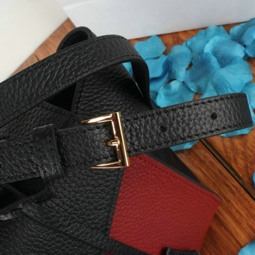 2014 Prada calfskin leather flap bag BN8094 red&black